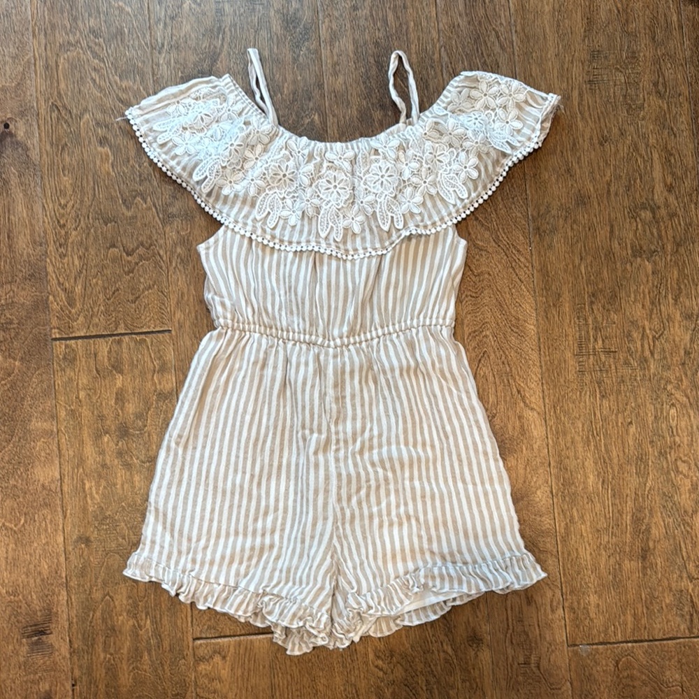 Dillard’s Girl’s Striped Ruffle Romper